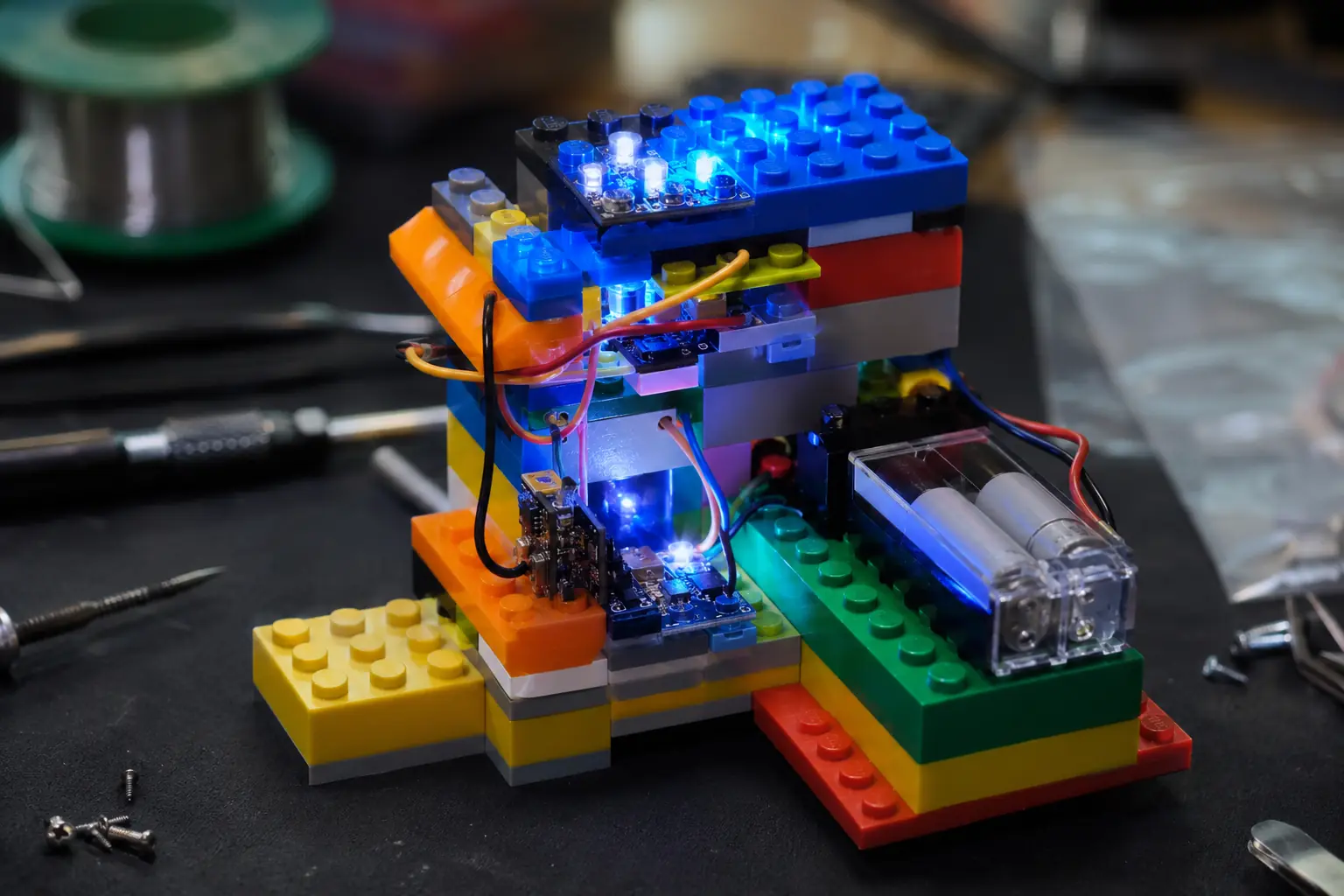 LEGO robot with electronics